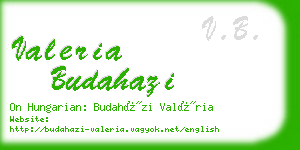 valeria budahazi business card